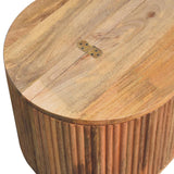 Solid Mango Wood Coffee Table Ball With Lid-Up - Soba