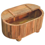Solid Mango Wood Coffee Table Ball With Lid-Up - Soba