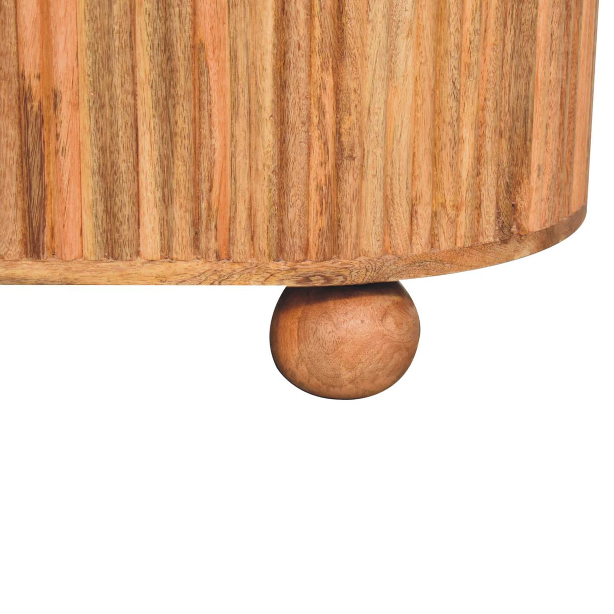Solid Mango Wood Coffee Table Ball With Lid-Up - Soba