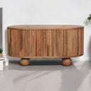 Solid Mango Wood Coffee Table Ball With Lid-Up - Soba