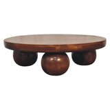 Solid Mango Wood Coffee Table Central Ball - Birmingham