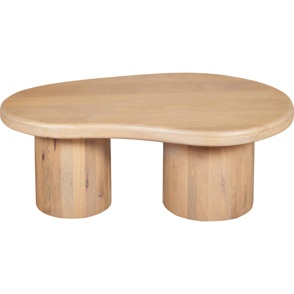 Solid Mango Wood Coffee Table in Fluted Design - Austin