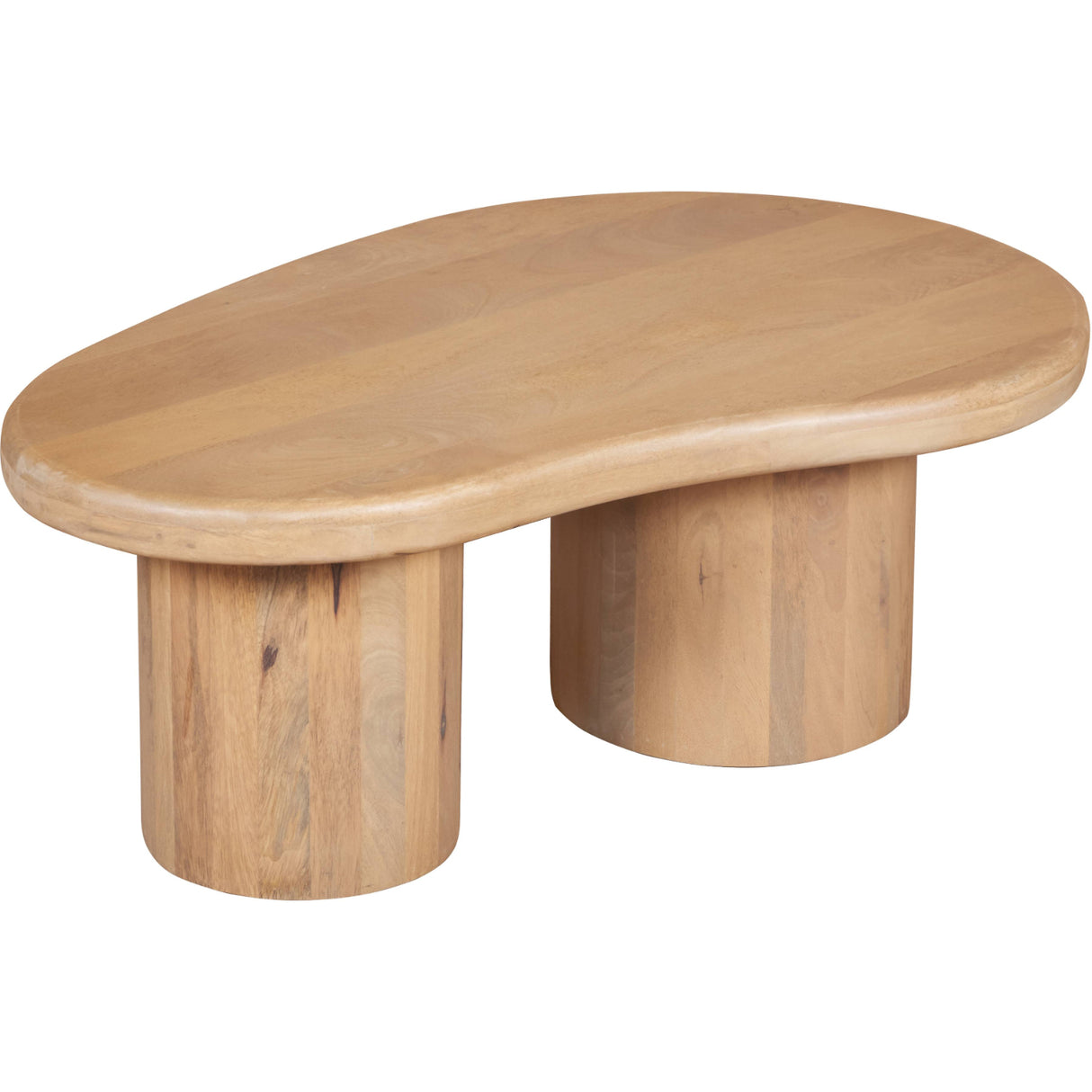 Solid Mango Wood Coffee Table in Fluted Design - Austin