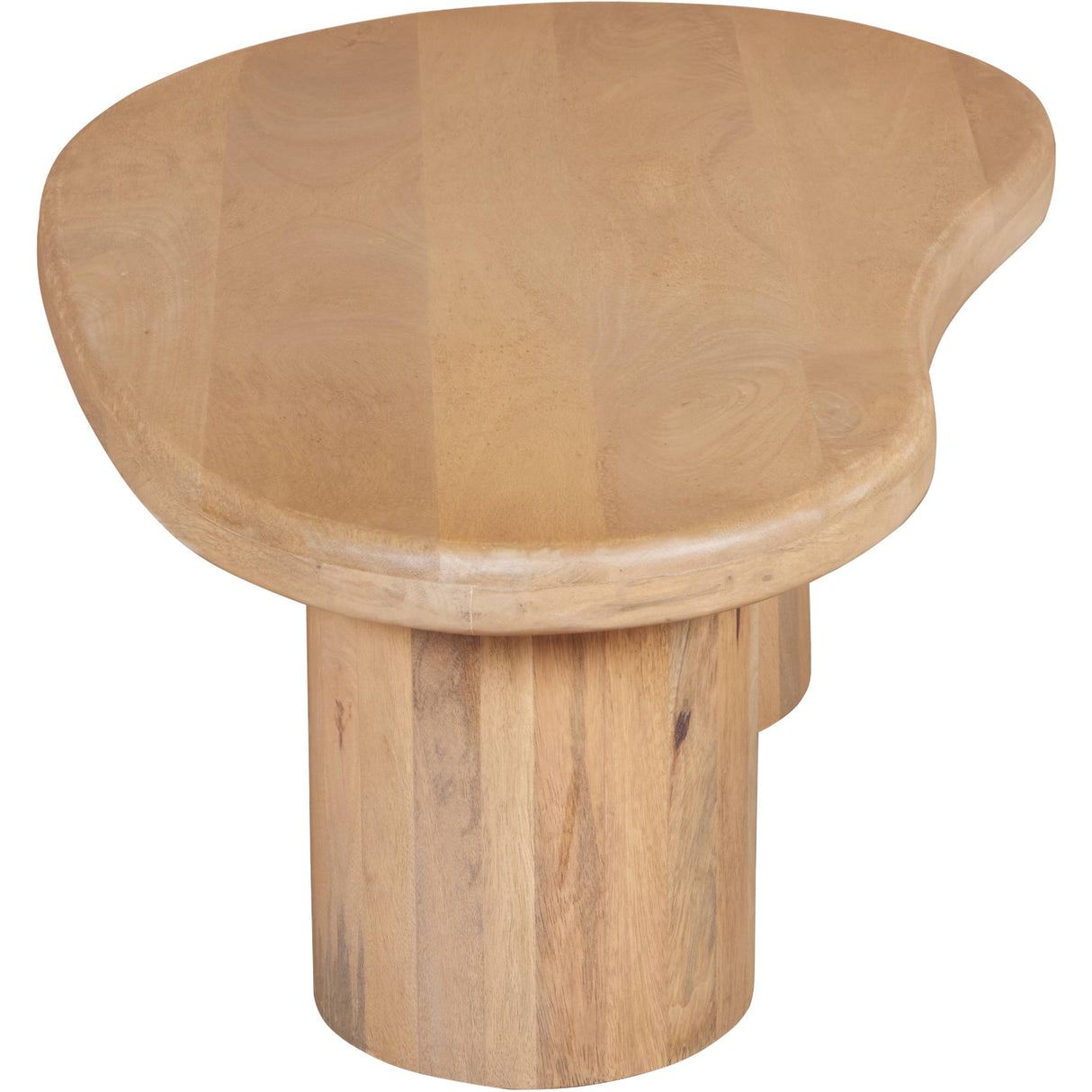 Solid Mango Wood Coffee Table in Fluted Design - Austin