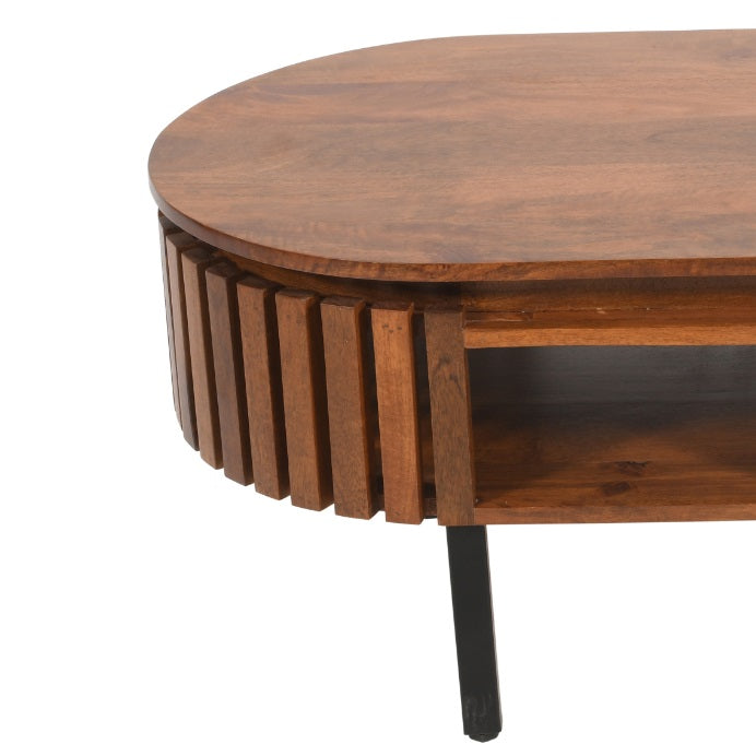 Solid Mango Wood Coffee Table Rectangular - Inverley Designs