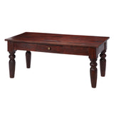 Solid Mango Wood Coffee Table With 1 Drawer - Jaipur