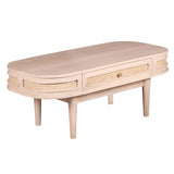 Solid Mango Wood Coffee Table With 1 Drawer - Valencia