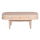 Solid Mango Wood Coffee Table With 1 Drawer - Valencia