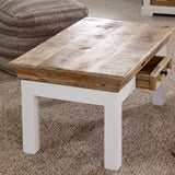 Solid Mango Wood Coffee Table With Drawer - Alfie