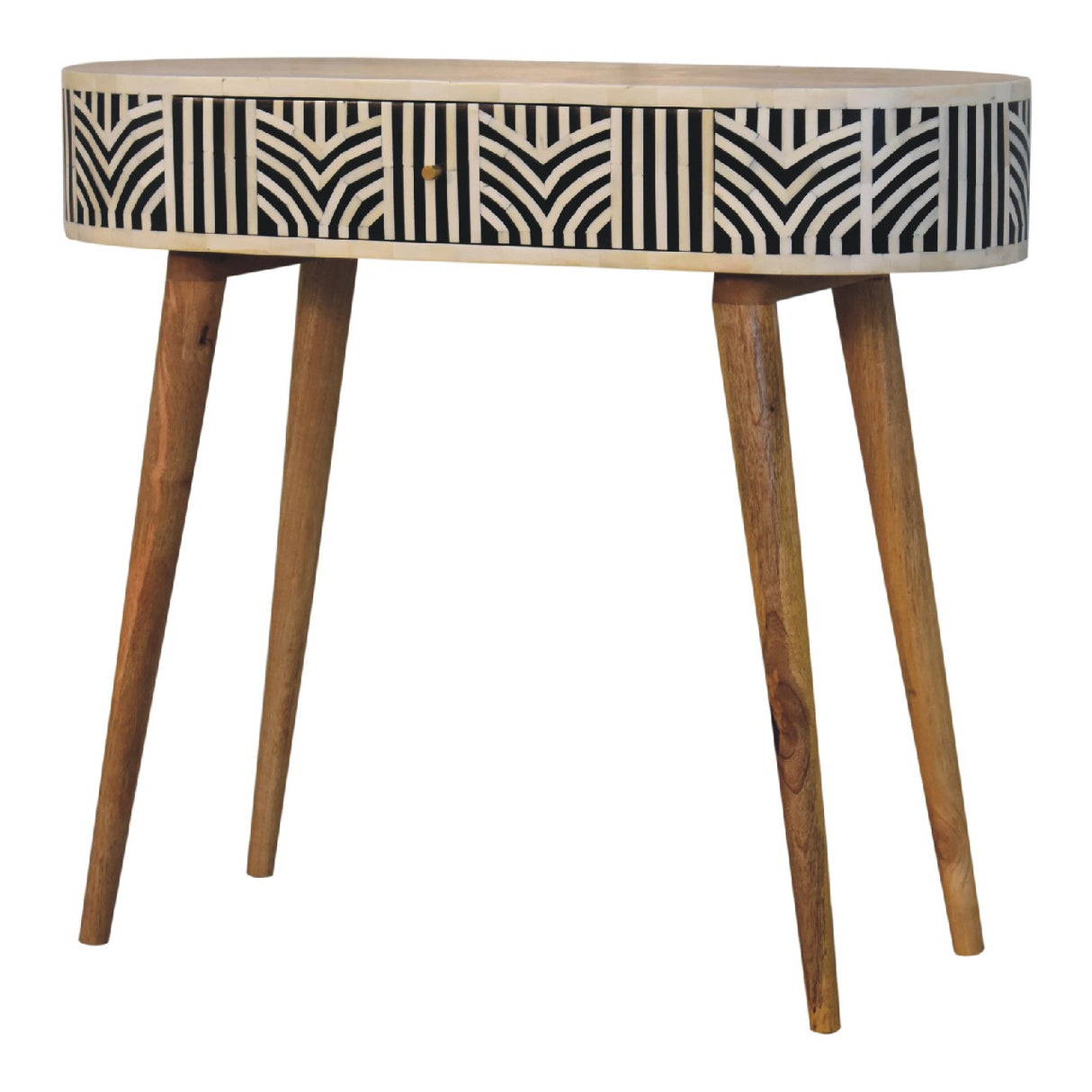 Solid Mango Wood Console Table With 1 Bone Inlay Front Drawer - Edessa