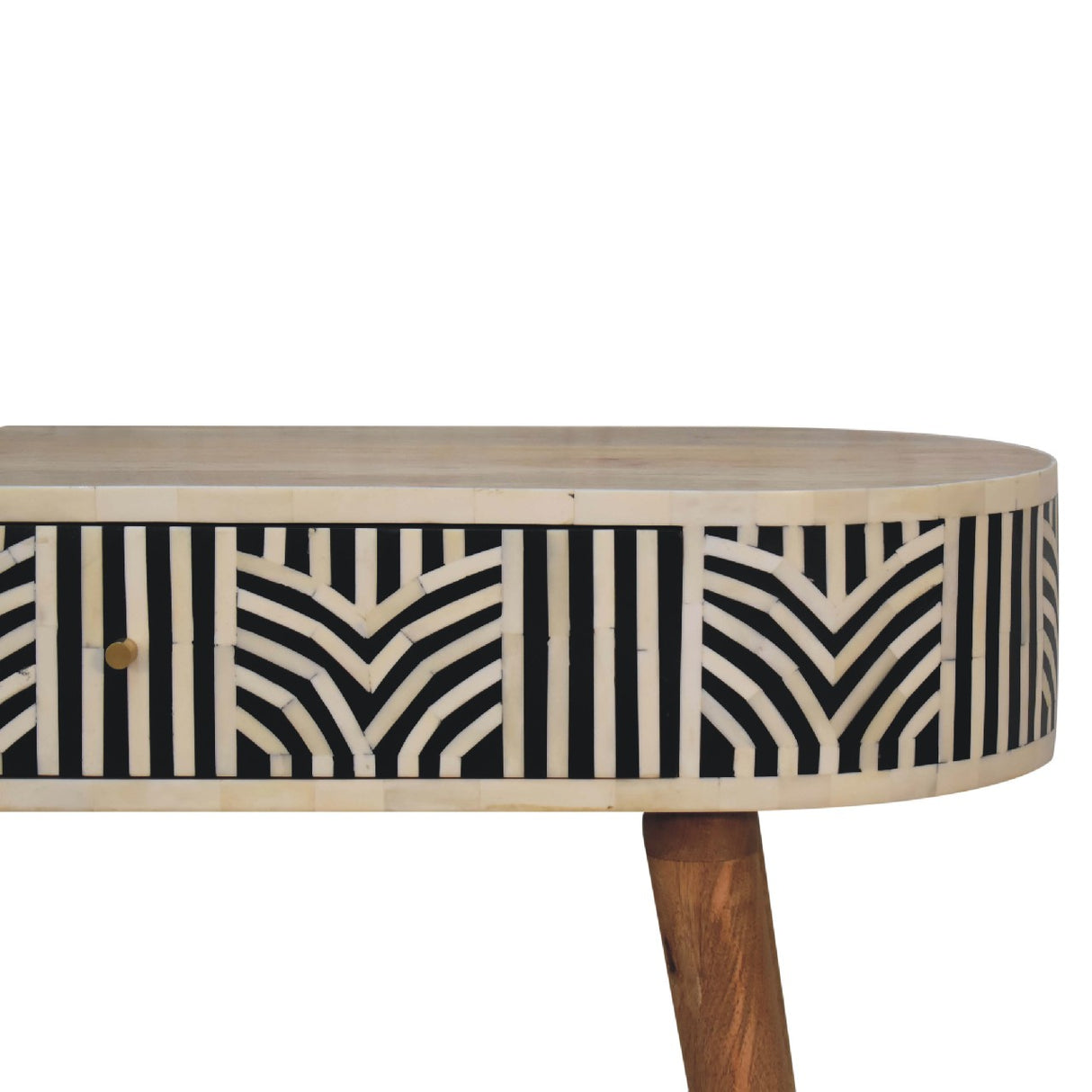 Solid Mango Wood Console Table With 1 Bone Inlay Front Drawer - Edessa