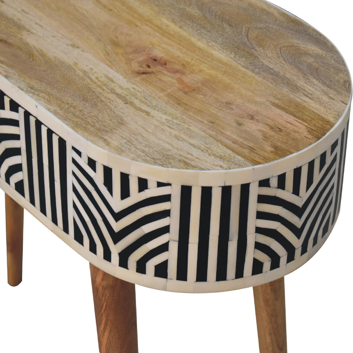 Solid Mango Wood Console Table With 1 Bone Inlay Front Drawer - Edessa