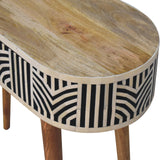 Solid Mango Wood Console Table With 1 Bone Inlay Front Drawer - Edessa