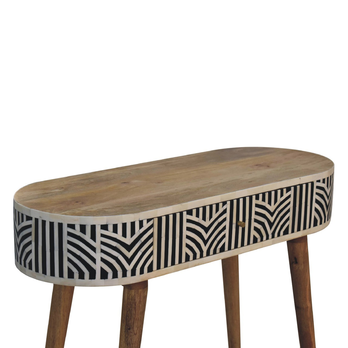 Solid Mango Wood Console Table With 1 Bone Inlay Front Drawer - Edessa