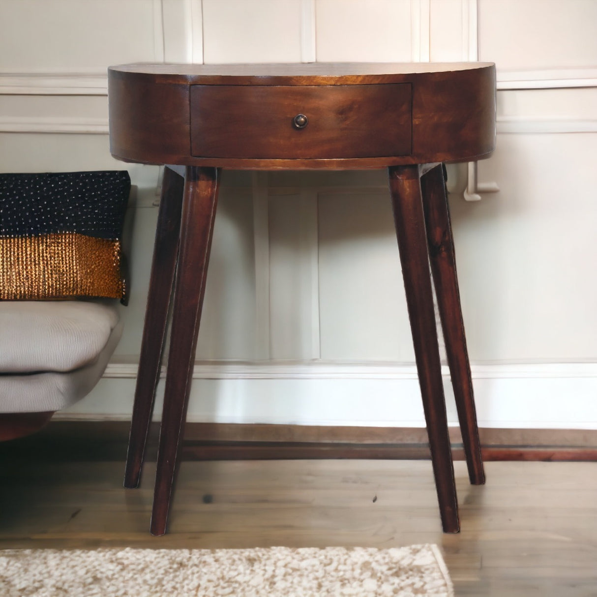 Solid Mango Wood Console Table With 1 Drawer - Odyssey