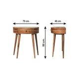 Solid Mango Wood Console Table With 1 Drawer - Odyssey