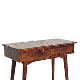 Solid Mango Wood Console Table With 2 Drawers - Birmingham