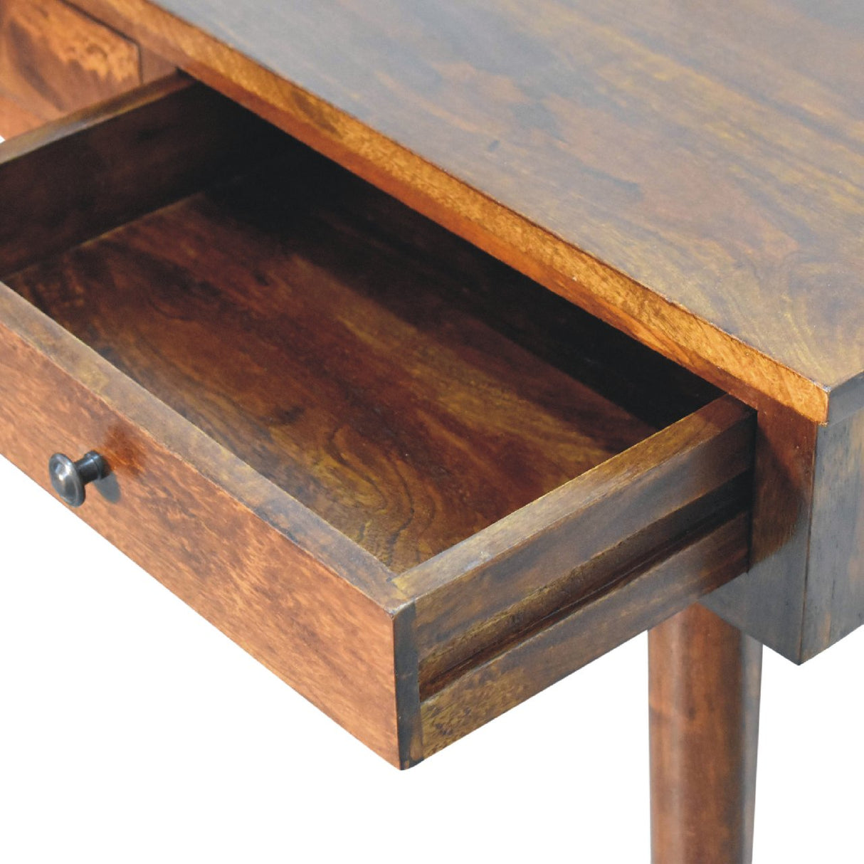 Solid Mango Wood Console Table With 2 Drawers - Birmingham