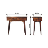 Solid Mango Wood Console Table With 2 Drawers - Birmingham