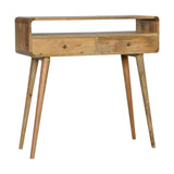 Solid Mango Wood Console Table With 2 Drawers - Coventry