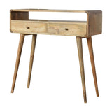 Solid Mango Wood Console Table With 2 Drawers - Coventry
