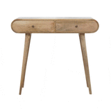 Solid Mango Wood Console Table With 2 Drawers - London