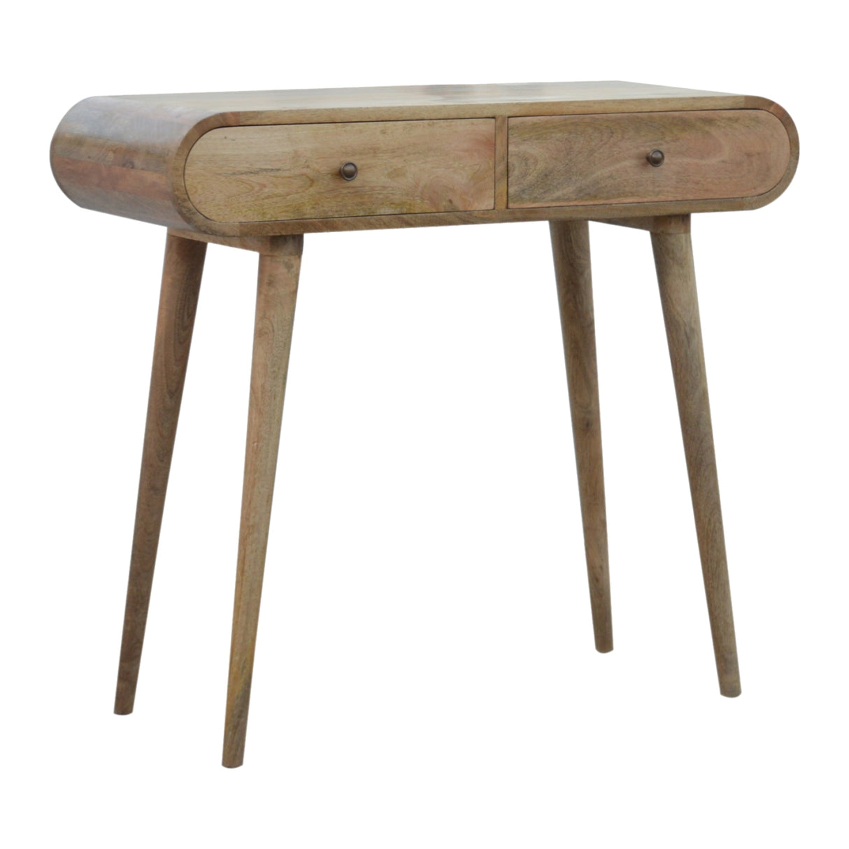 Solid Mango Wood Console Table With 2 Drawers - London
