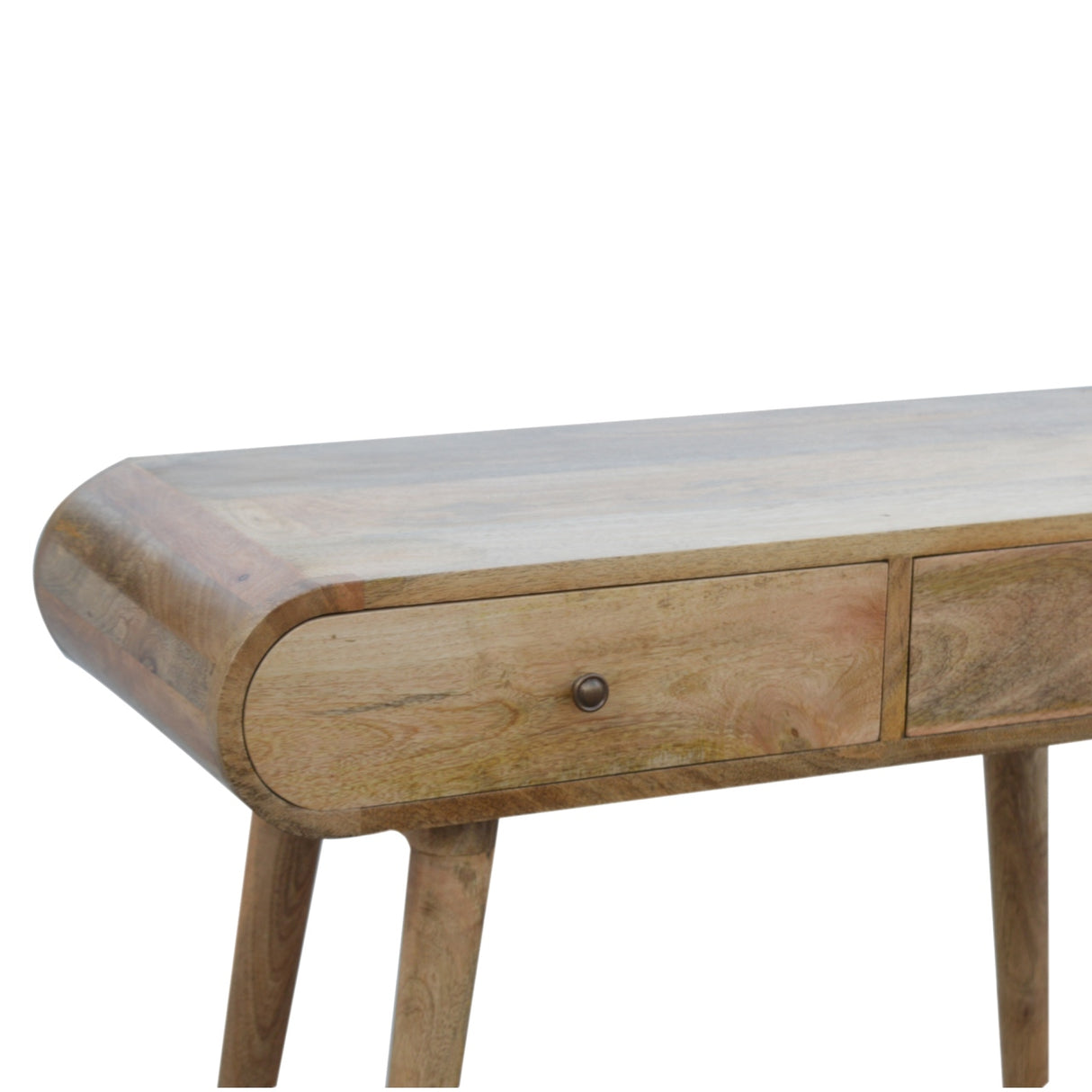 Solid Mango Wood Console Table With 2 Drawers - London