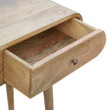 Solid Mango Wood Console Table With 2 Drawers - London