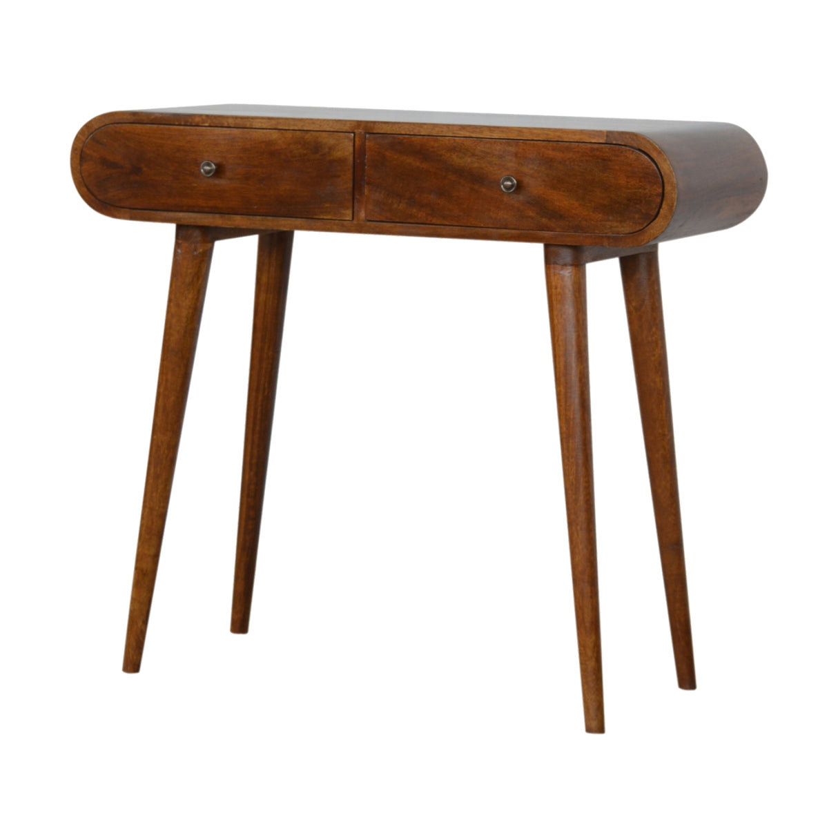 Solid Mango Wood Console Table With 2 Drawers - London