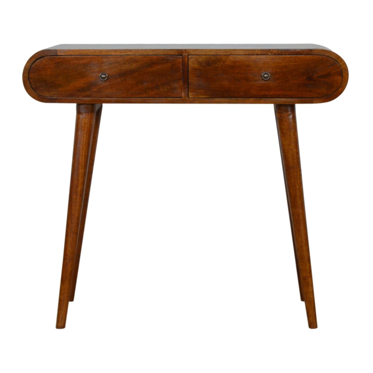 Solid Mango Wood Console Table With 2 Drawers - London
