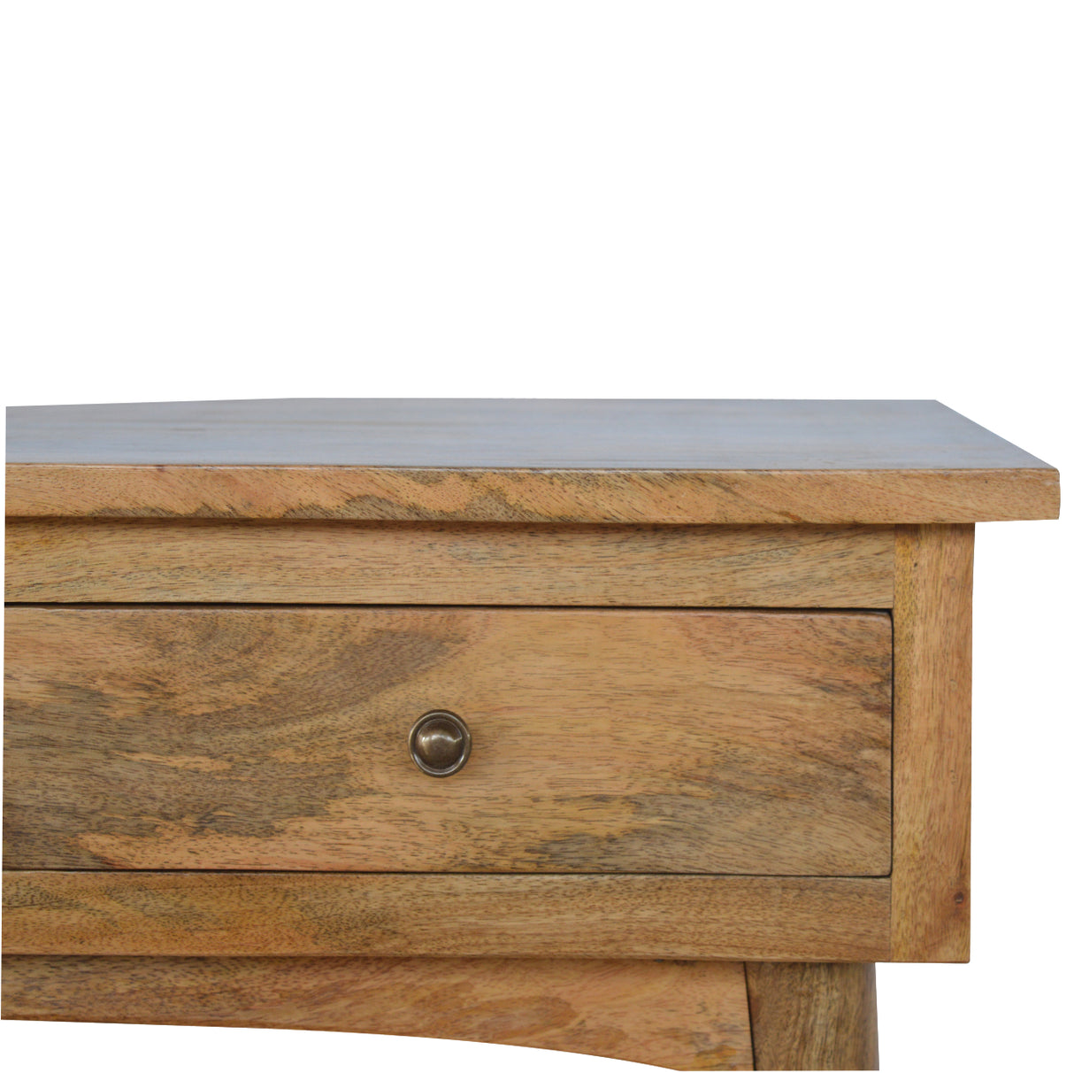 Solid Mango Wood Console Table With 3 Drawers - Lincoln