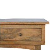 Solid Mango Wood Console Table With 3 Drawers - Lincoln