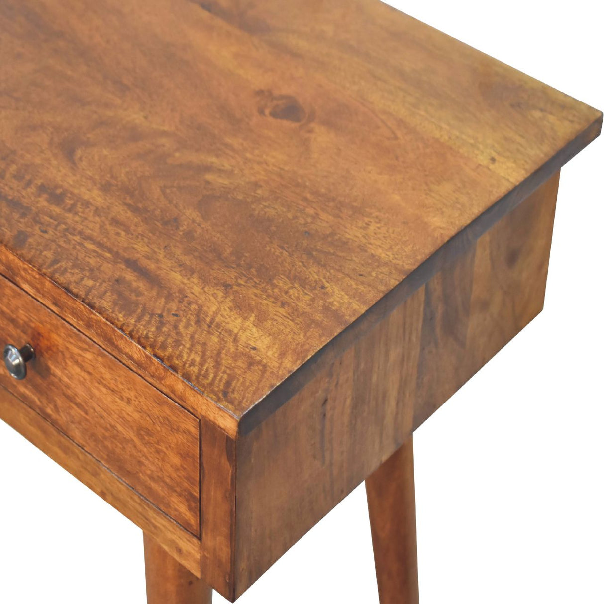 Solid Mango Wood Console Table With 3 Drawers - Lincoln