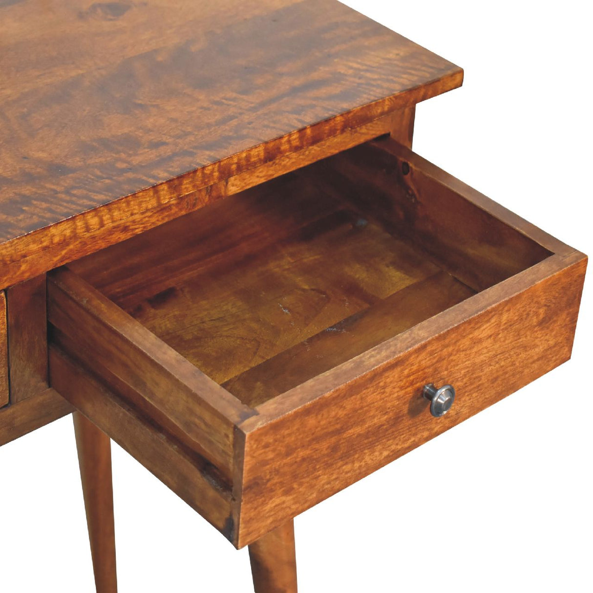 Solid Mango Wood Console Table With 3 Drawers - Lincoln