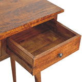 Solid Mango Wood Console Table With 3 Drawers - Lincoln
