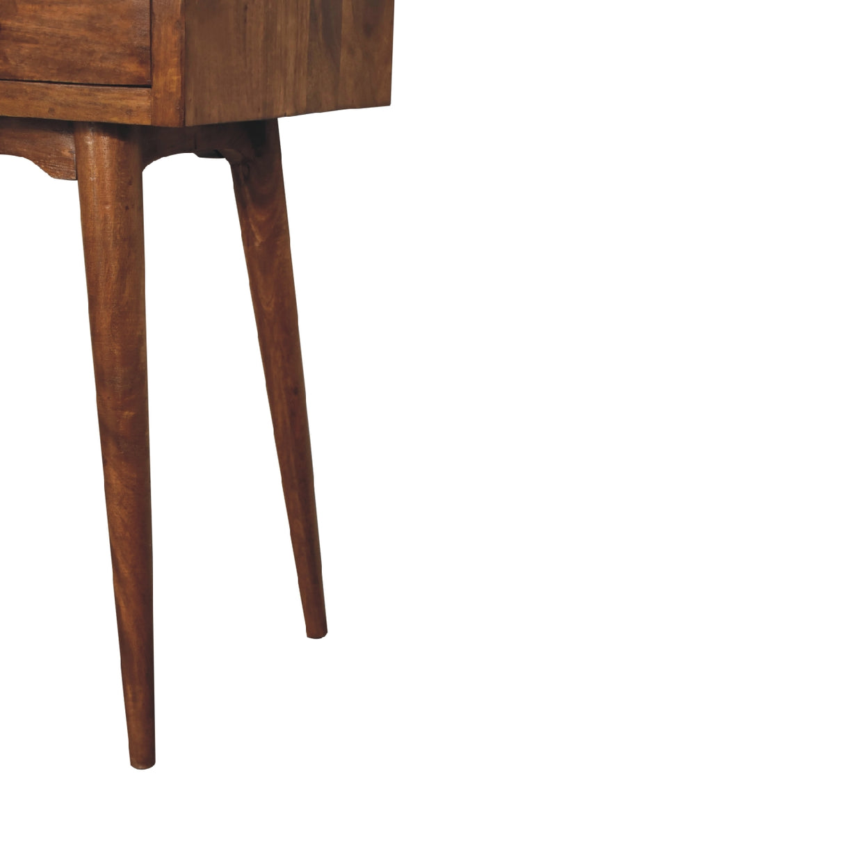 Solid Mango Wood Console Table With 3 Drawers - Lincoln