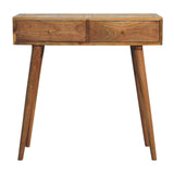 Solid Mango Wood Console Table Aztec With 2 Drawers - Larissa