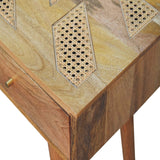 Solid Mango Wood Console Table Aztec With 2 Drawers - Larissa