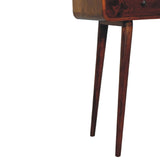 Solid Mango Wood Console Table Curved With 2 Drawers - Birmingham