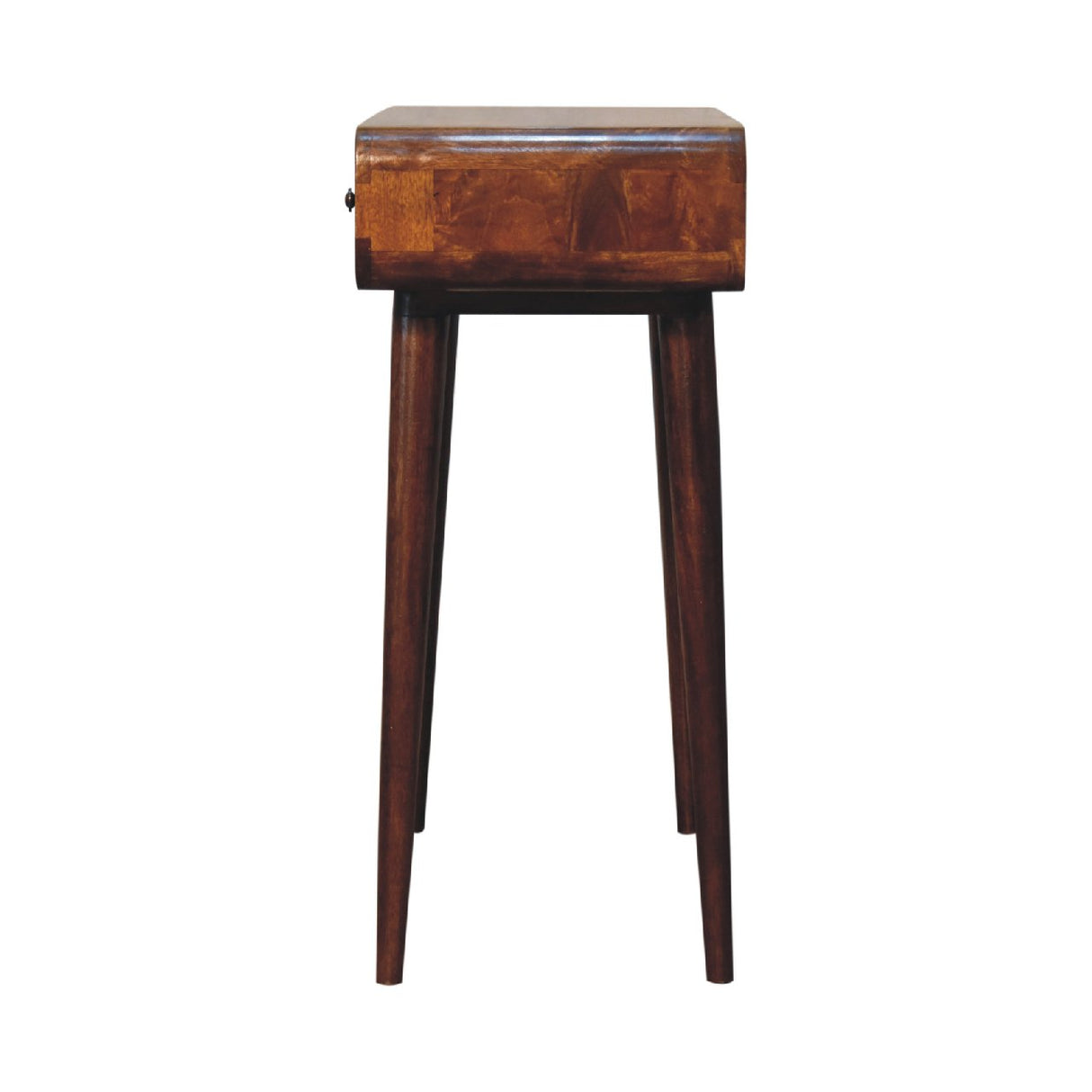 Solid Mango Wood Console Table Curved With 2 Drawers - Birmingham