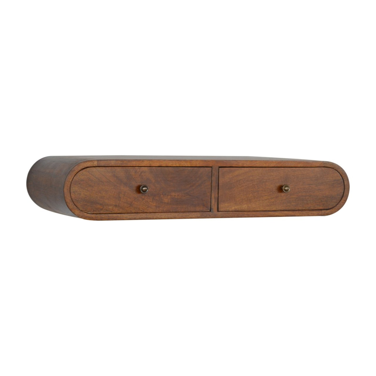 Solid Mango Wood Console Table Floating With 2 Drawers - London
