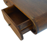 Solid Mango Wood Console Table Floating With 2 Drawers - London