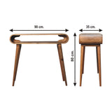 Solid Mango Wood Console Table in Nordic Style - Amaya