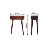 Solid Mango Wood Console Table Mini With 1 Drawer - Albion