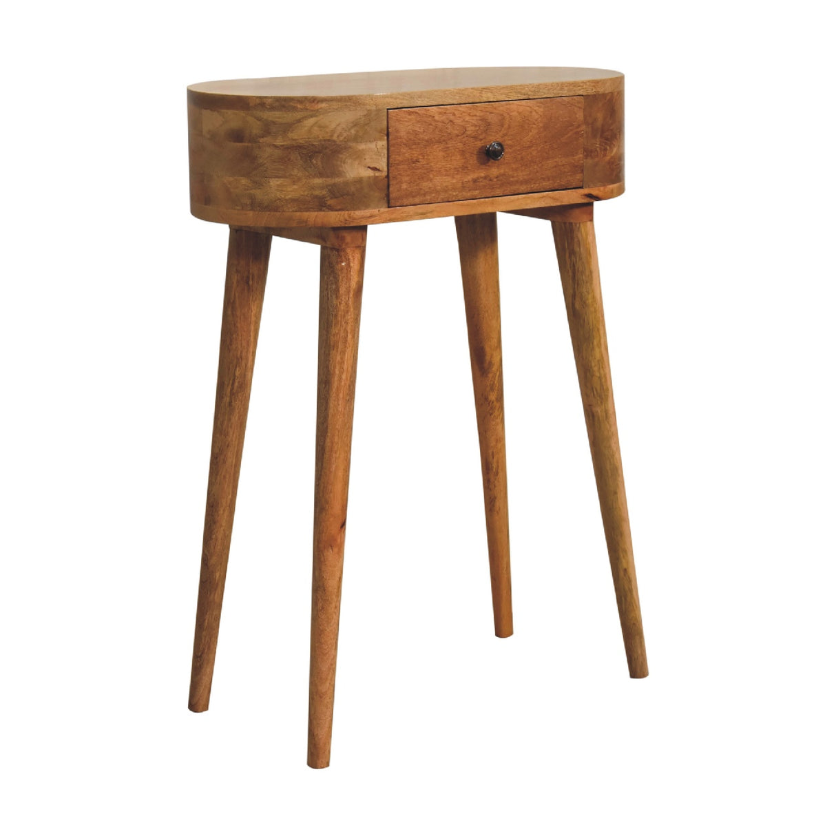 Solid Mango Wood Console Table Mini With 1 Drawer - Albion