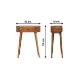 Solid Mango Wood Console Table Mini With 1 Drawer - Albion
