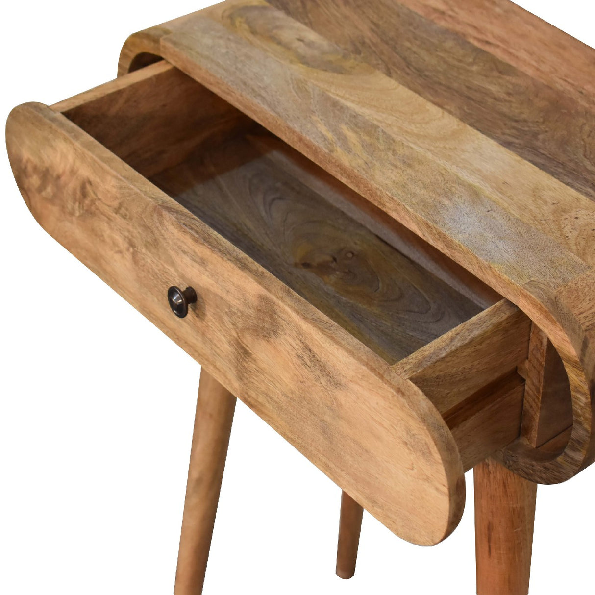 Solid Mango Wood Console Table Mini With 1 Drawer - London