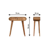 Solid Mango Wood Console Table Mini With 1 Drawer - London