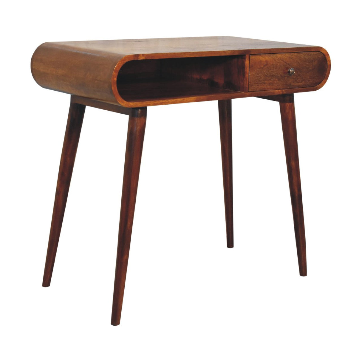 Solid Mango Wood Console Table Open With 2 Drawers - London